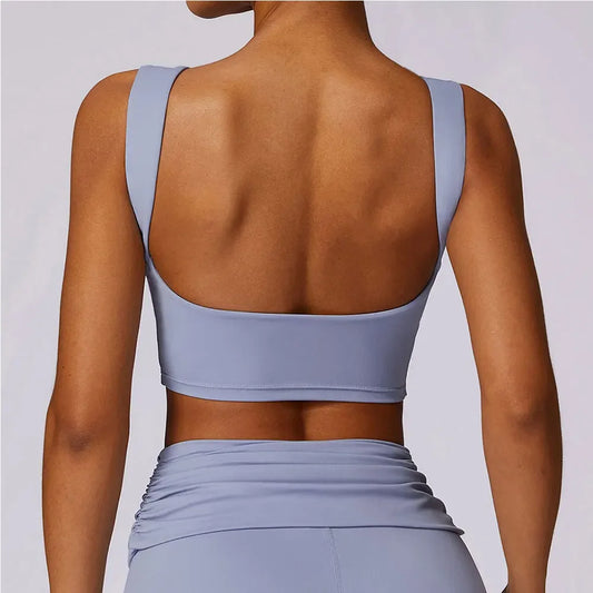Women Sports Bra Top Push Up Fitness Yoga Bra Workout Sports Underwear Sport Tops For Women Breathable Running Vest Gym Wear - FigureVerse