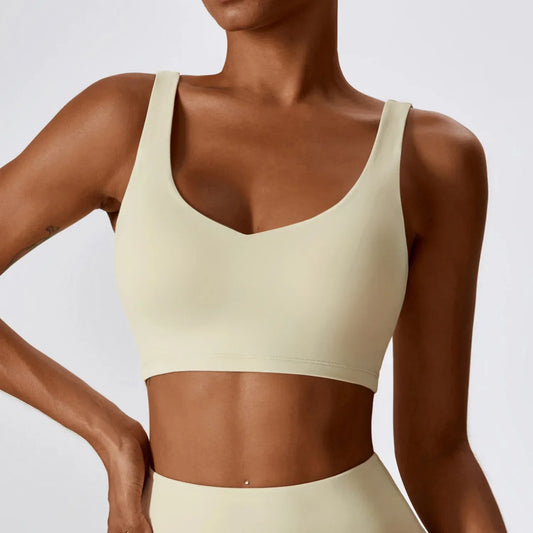 Women Sports Underwear High Support Impact Breathable Fitness Bra Gym Yoga Top Workout Clothes Push Up Corset Padded Activewear - FigureVerse