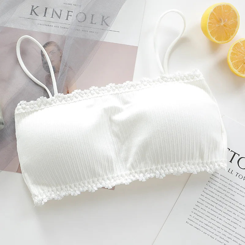 2019 New Teen Girls Bra Lace Young Girls Underwear Comfortable Puberty Teenage Training Bras Padded Teens Bras Lingerie - 14 - FigureVerse