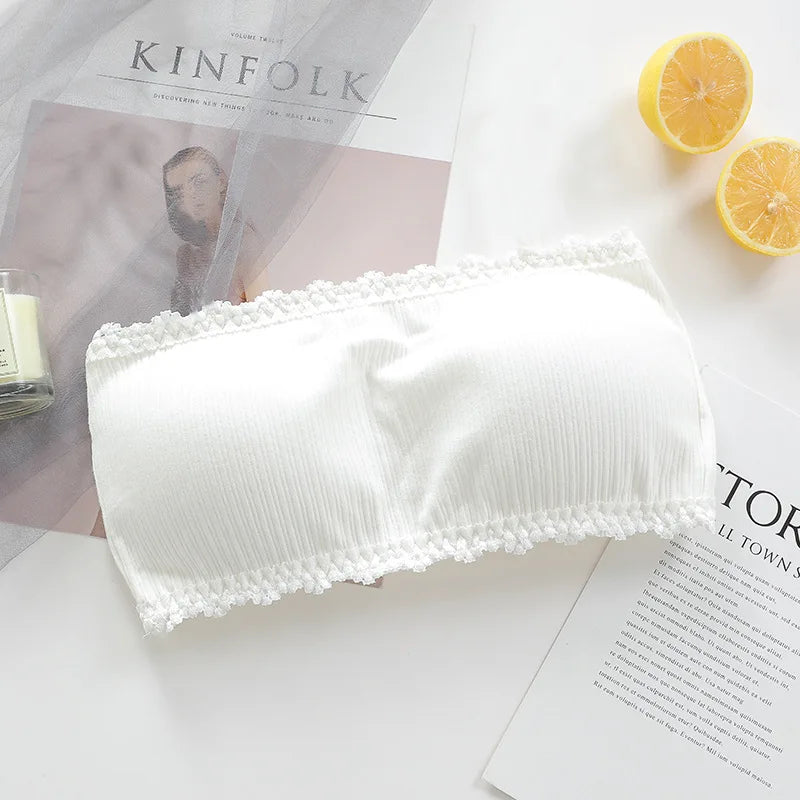2019 New Teen Girls Bra Lace Young Girls Underwear Comfortable Puberty Teenage Training Bras Padded Teens Bras Lingerie - 17 - FigureVerse