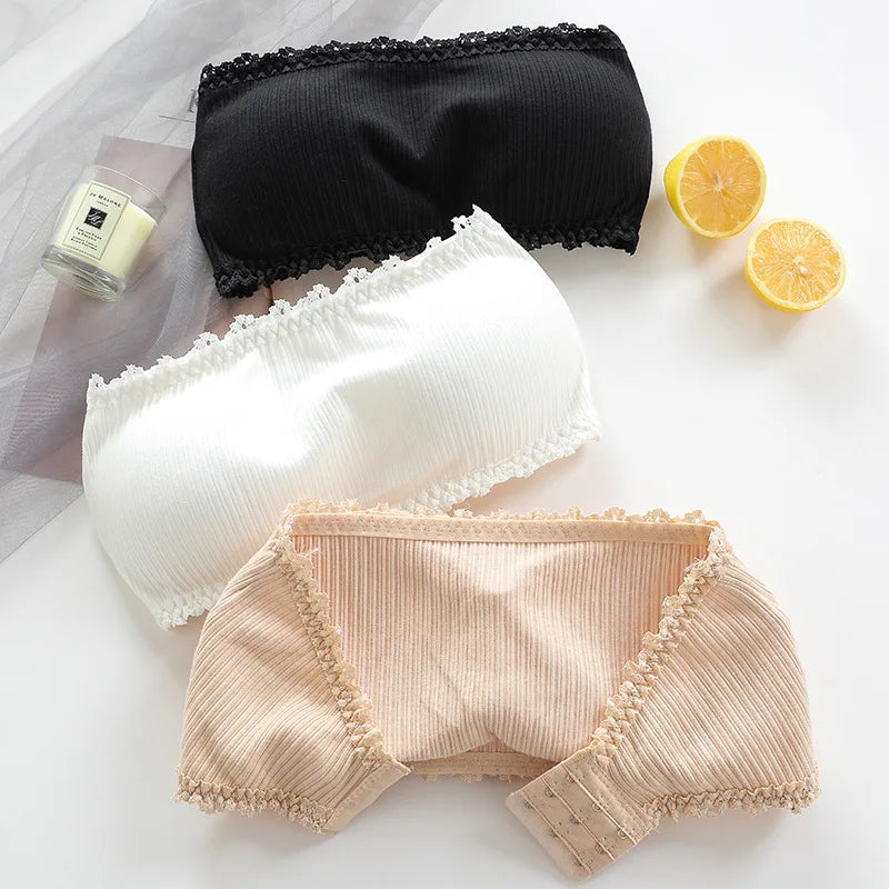 2019 New Teen Girls Bra Lace Young Girls Underwear Comfortable Puberty Teenage Training Bras Padded Teens Bras Lingerie - 19 - FigureVerse
