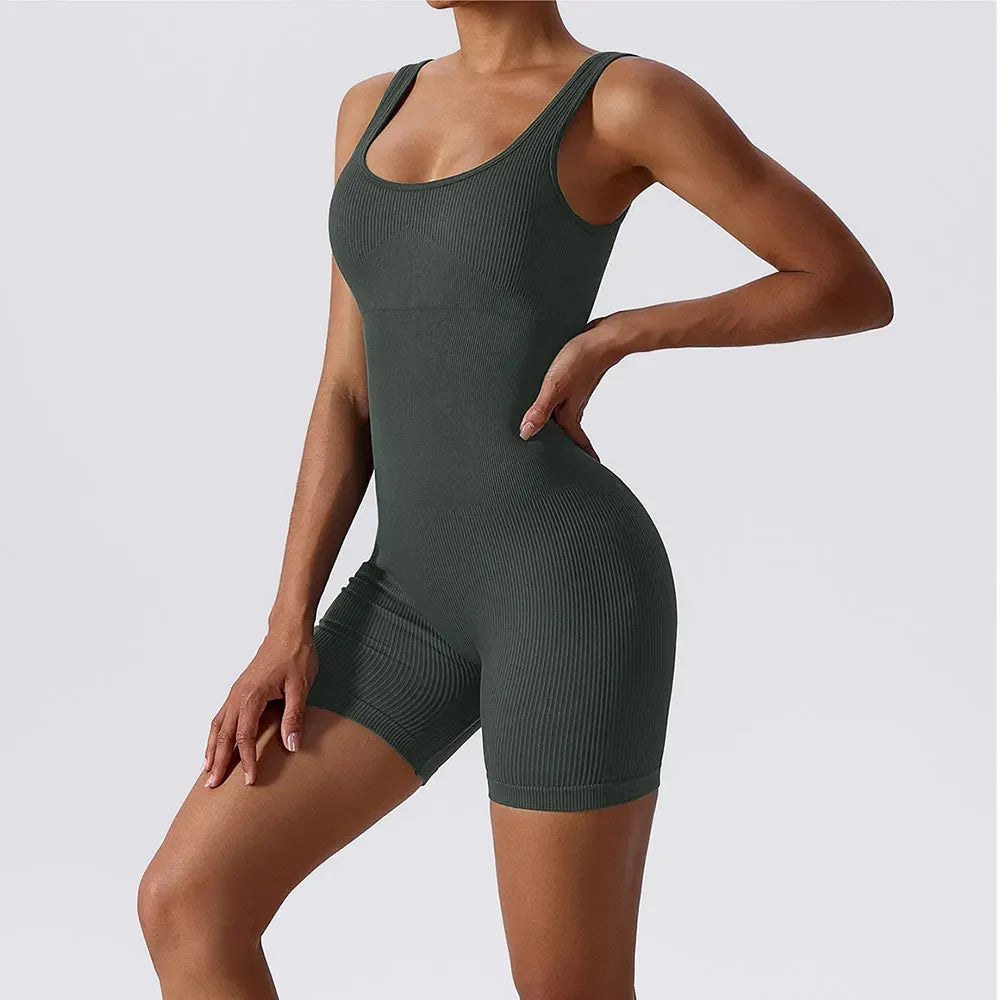 Breathable Women's Seamless Yoga Top - Quick Dry Acetate Knit - FigureVerse