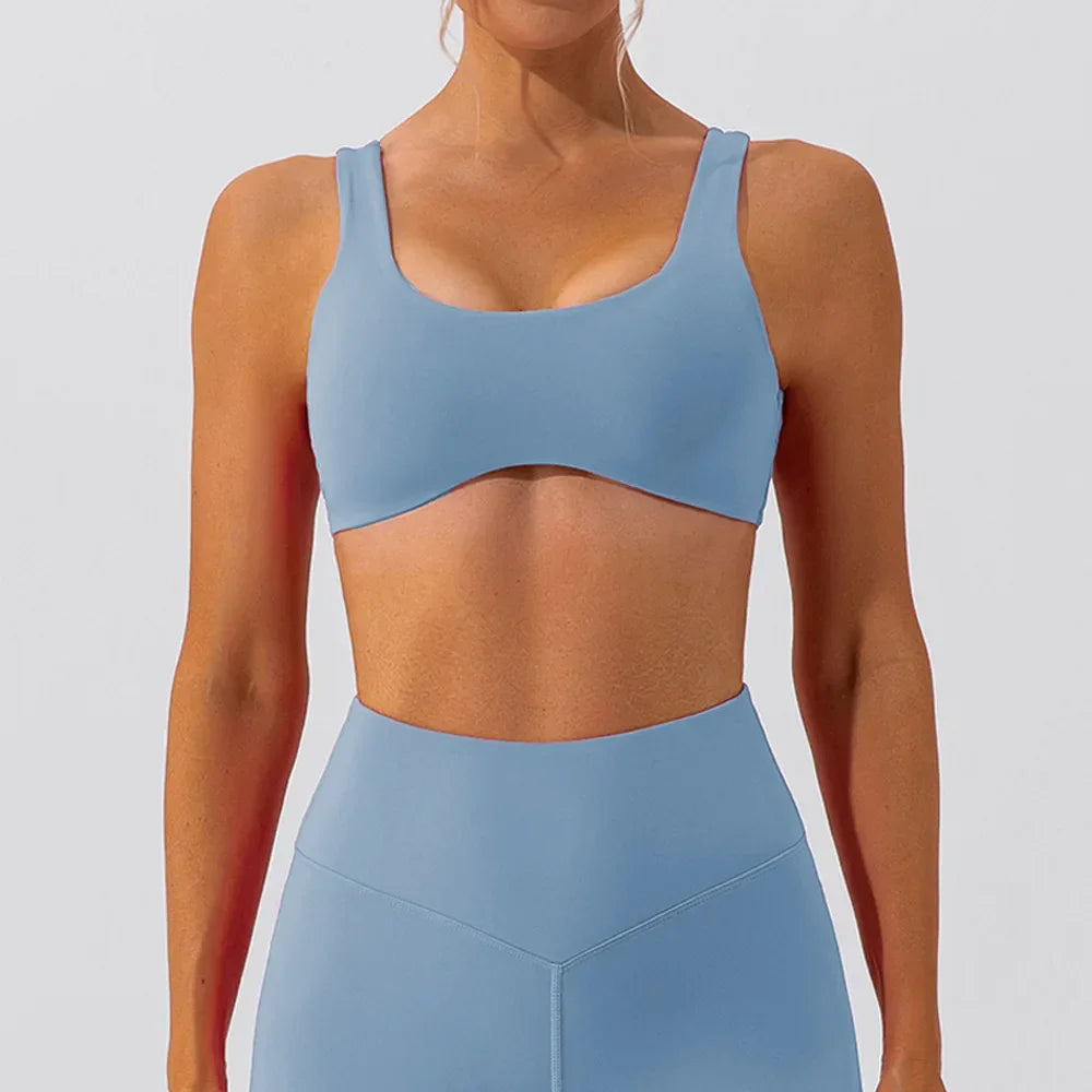 FUBEIKE Gym Top Yoga Clothes Tight Rose Red Sports Underwear Women's Training Running Quick-Drying Workout Yoga Seamless Bra - FigureVerse