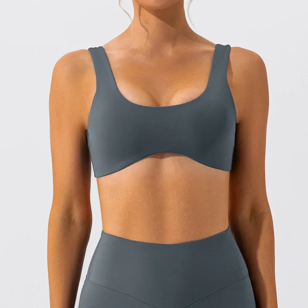 FUBEIKE Gym Top Yoga Clothes Tight Rose Red Sports Underwear Women's Training Running Quick-Drying Workout Yoga Seamless Bra - FigureVerse