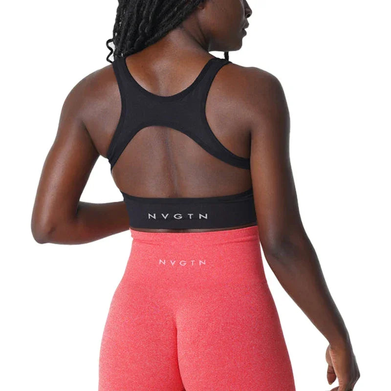 NVGTN Eclipse Seamless Fitness Bra - Breathable Nylon Support - FigureVerse