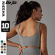 New Sports Underwear Womens Longline Padded Crop Tank Yoga Bras Workout Fitness Top Medium Support Wirefree Gym Tank Top Bras - FigureVerse