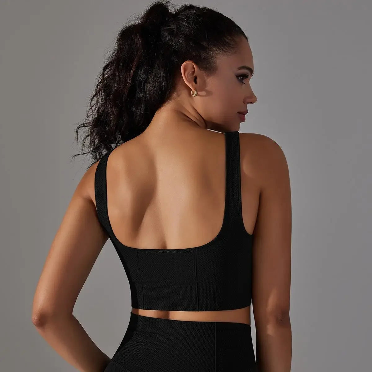 New Sports Underwear Womens Longline Padded Crop Tank Yoga Bras Workout Fitness Top Medium Support Wirefree Gym Tank Top Bras - FigureVerse