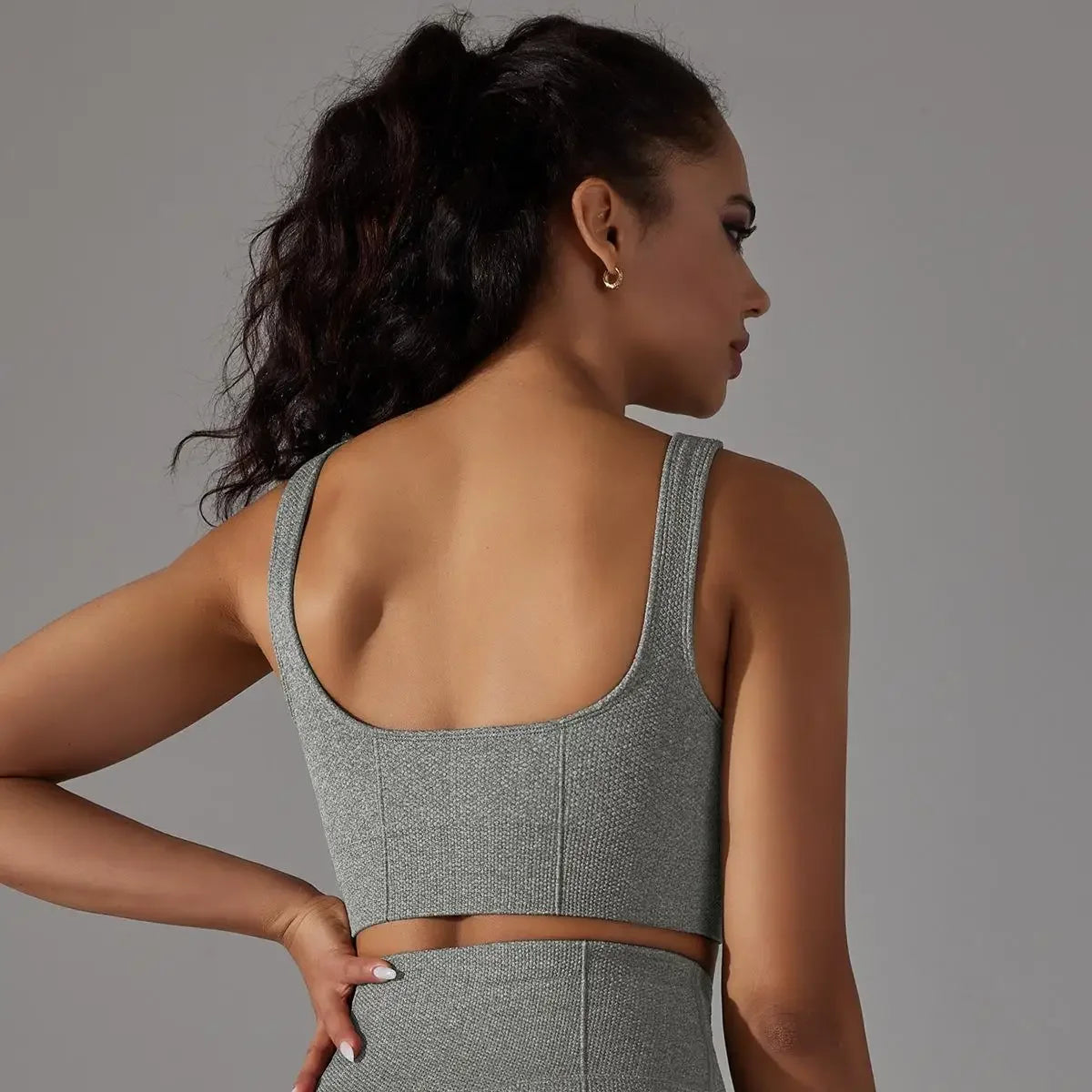 New Sports Underwear Womens Longline Padded Crop Tank Yoga Bras Workout Fitness Top Medium Support Wirefree Gym Tank Top Bras - FigureVerse