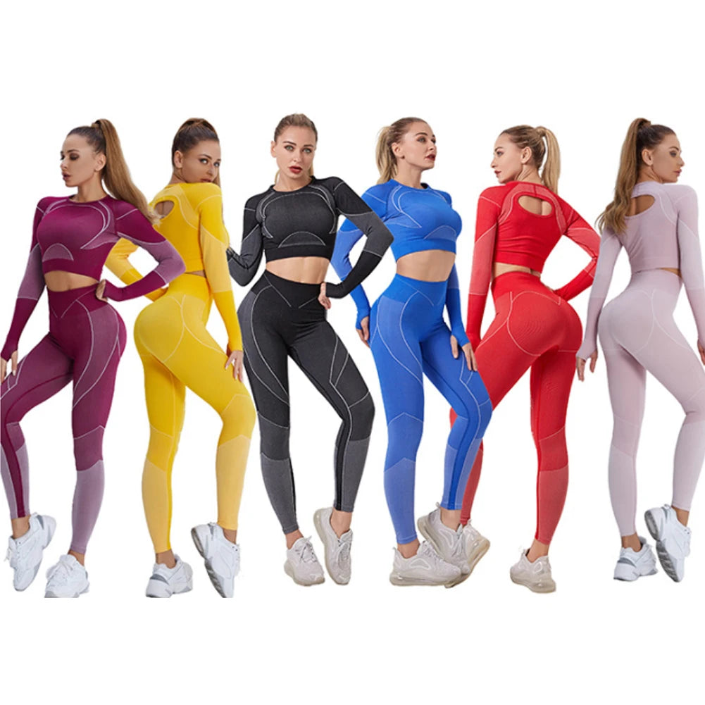 Opdamyi Women's Quick-Dry Geometric Yoga Set - FigureVerse