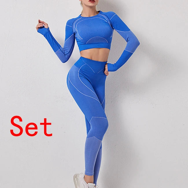Opdamyi Women's Quick-Dry Geometric Yoga Set - FigureVerse