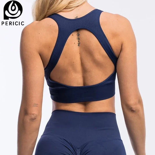Pericic Seamless Top Backless Bra Without Bones Female Underwear Women Cropped Tank Top Jogging Bra Women Crop Top Sportwear - FigureVerse