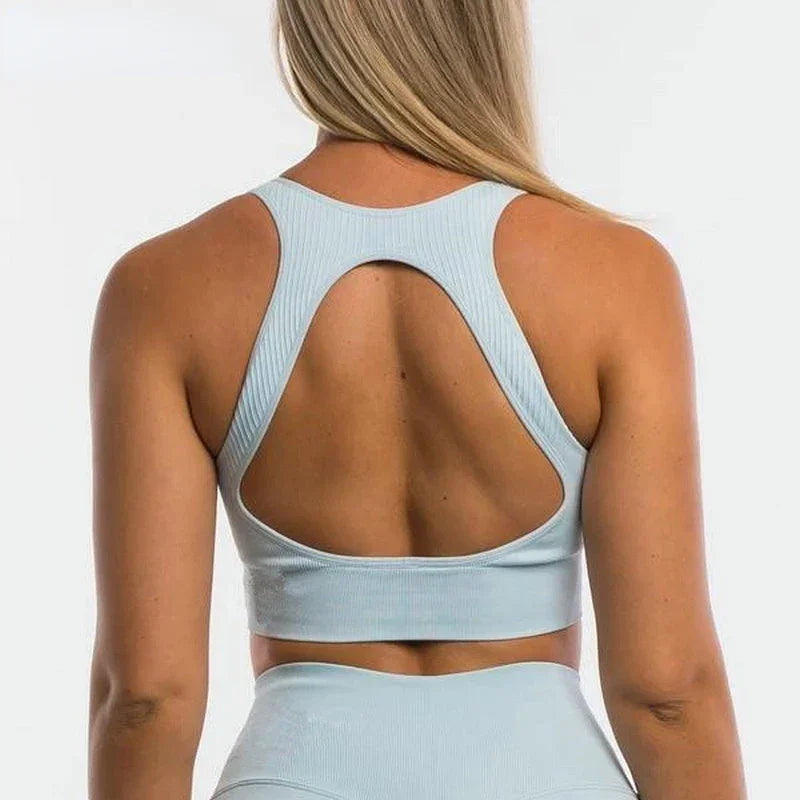 Pericic Seamless Top Backless Bra Without Bones Female Underwear Women Cropped Tank Top Jogging Bra Women Crop Top Sportwear - FigureVerse