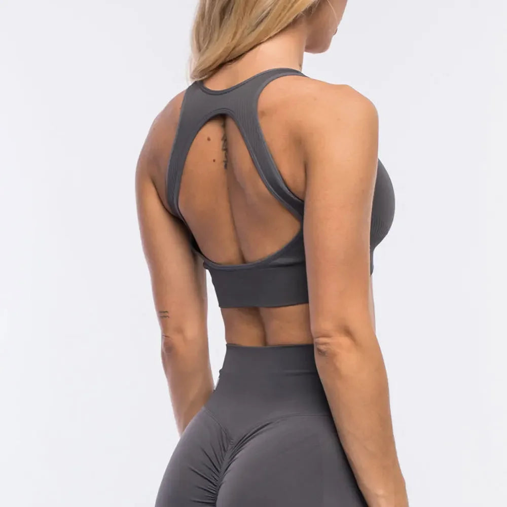 Pericic Seamless Top Backless Bra Without Bones Female Underwear Women Cropped Tank Top Jogging Bra Women Crop Top Sportwear - FigureVerse