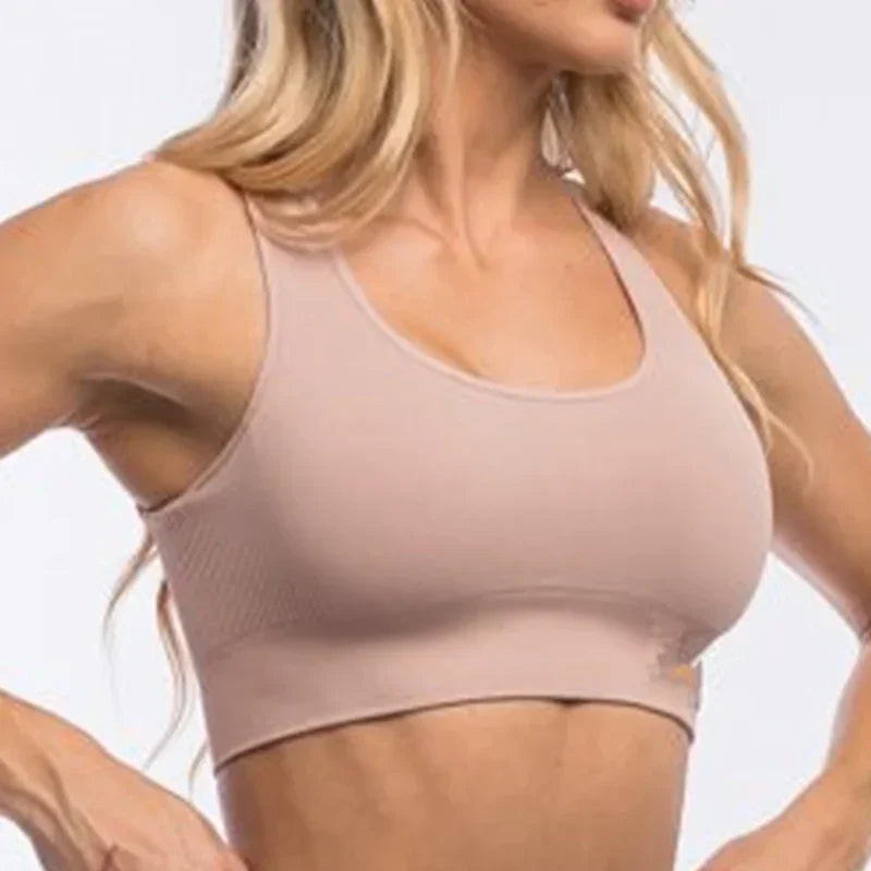 Pericic Seamless Top Backless Bra Without Bones Female Underwear Women Cropped Tank Top Jogging Bra Women Crop Top Sportwear - FigureVerse