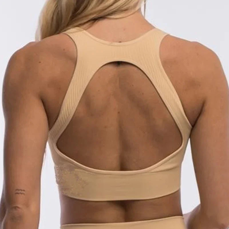 Pericic Seamless Top Backless Bra Without Bones Female Underwear Women Cropped Tank Top Jogging Bra Women Crop Top Sportwear - FigureVerse