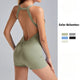 Seamless Yoga Jumpsuits Sports Quick-Drying Peach Butt Running Fitness sets Backless Leggings Tracksuit Gym sets for Women - FigureVerse