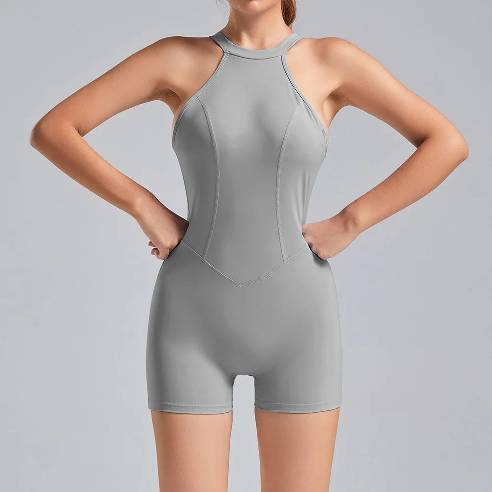 Seamless Yoga Jumpsuits Sports Quick-Drying Peach Butt Running Fitness sets Backless Leggings Tracksuit Gym sets for Women - FigureVerse
