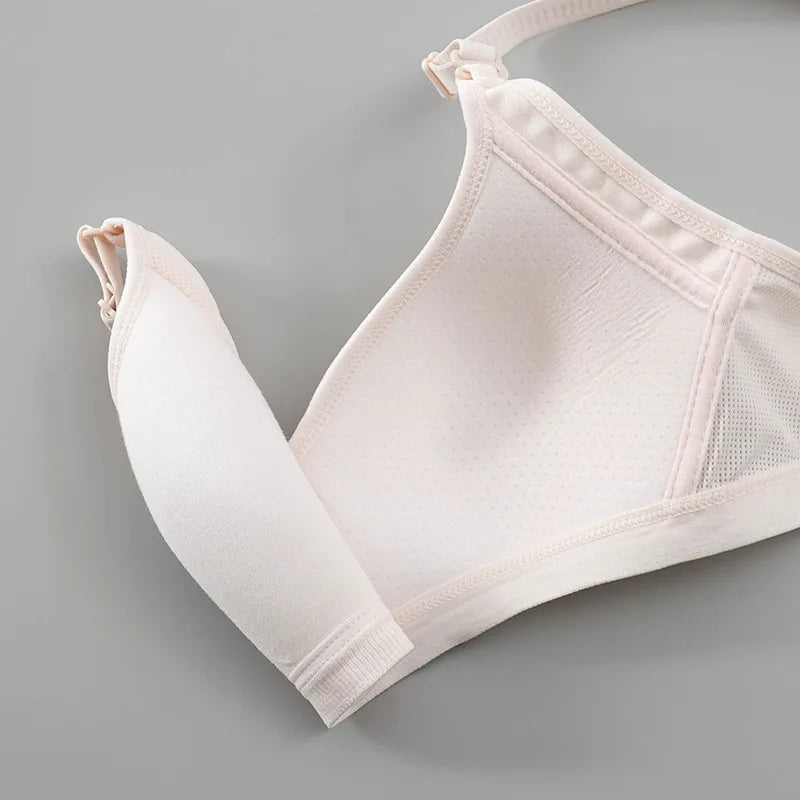 Selfless Mother Girls' Plaid Cotton-Acrylic Training Bra - FigureVerse