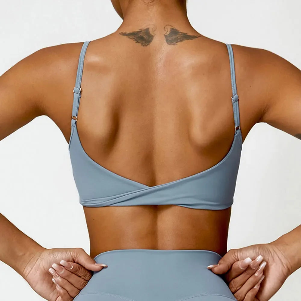 Sexy Sports Bra Top Women Sports Underwear Gym Push Up Yoga Bra Fitness Vest for Women Workout Crop Top Gym Female Breathable - FigureVerse