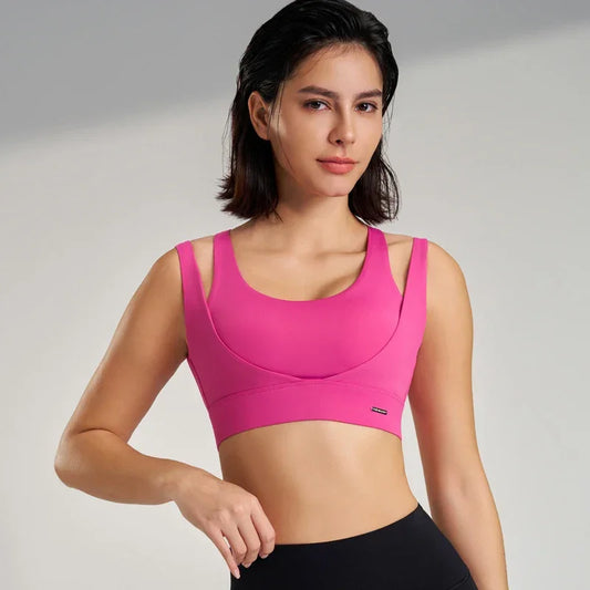 Sports Tops Women's Gym Sexy Underwear Sports Bra Tank Top Gathering Shockproof Women's Sports Underwear High Elasticity - FigureVerse