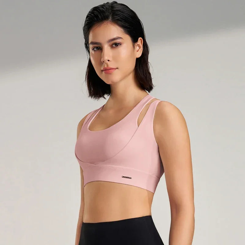 Sports Tops Women's Gym Sexy Underwear Sports Bra Tank Top Gathering Shockproof Women's Sports Underwear High Elasticity - FigureVerse