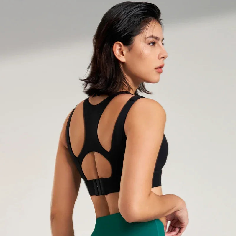 Sports Tops Women's Gym Sexy Underwear Sports Bra Tank Top Gathering Shockproof Women's Sports Underwear High Elasticity - FigureVerse