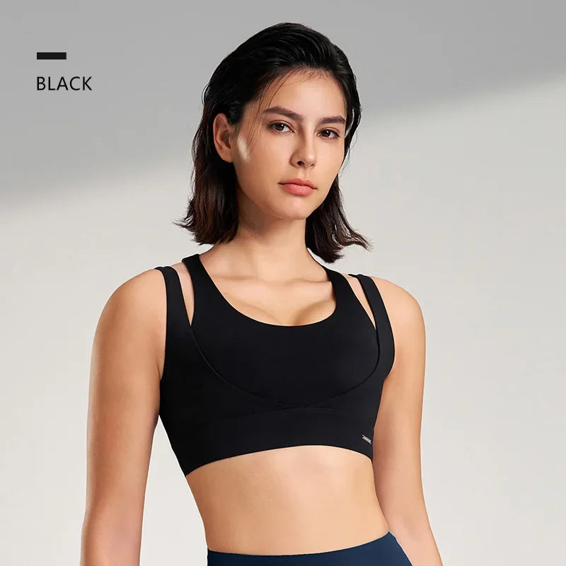 Sports Tops Women's Gym Sexy Underwear Sports Bra Tank Top Gathering Shockproof Women's Sports Underwear High Elasticity - FigureVerse