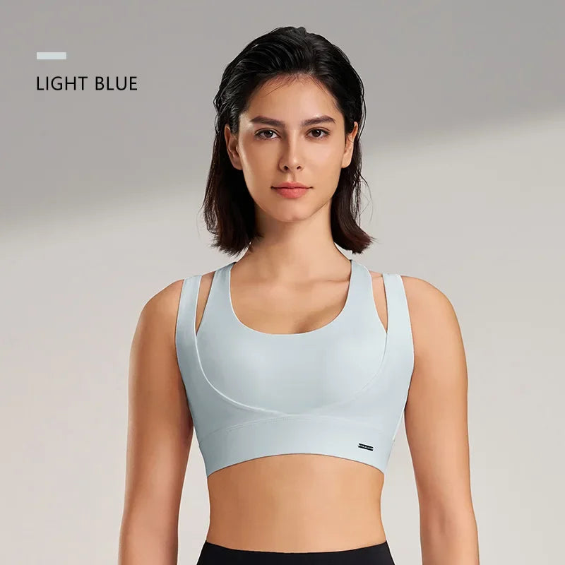 Sports Tops Women's Gym Sexy Underwear Sports Bra Tank Top Gathering Shockproof Women's Sports Underwear High Elasticity - FigureVerse