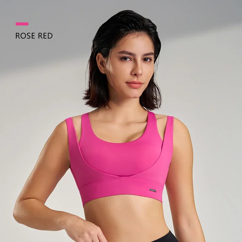 Sports Tops Women's Gym Sexy Underwear Sports Bra Tank Top Gathering Shockproof Women's Sports Underwear High Elasticity - FigureVerse