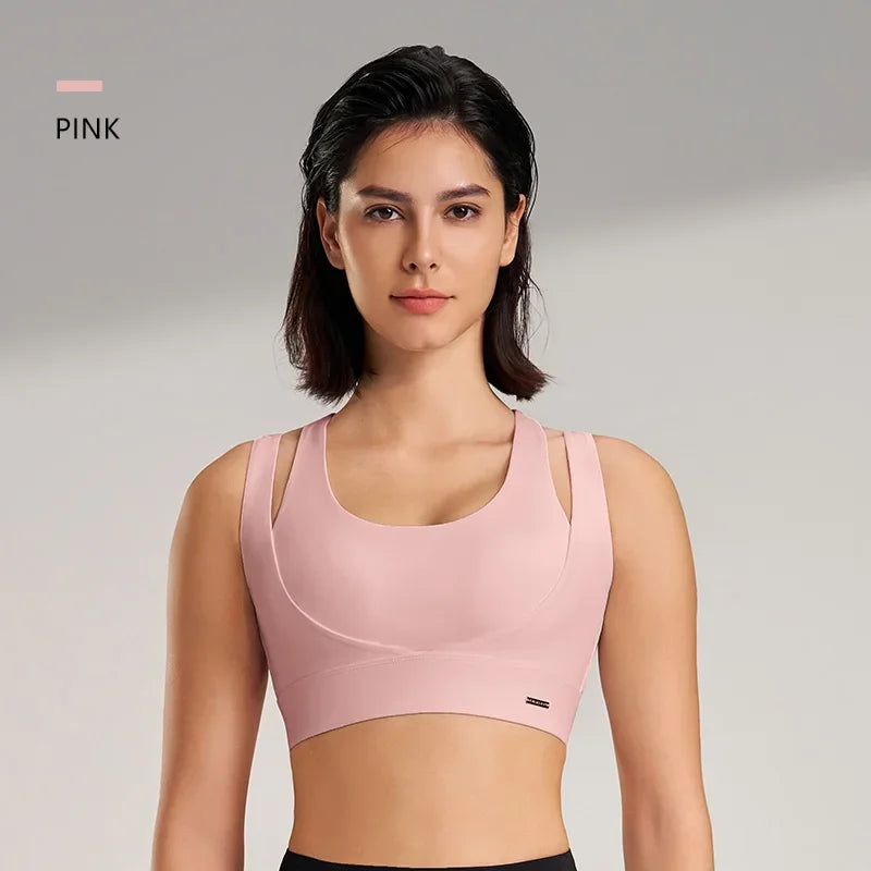 Sports Tops Women's Gym Sexy Underwear Sports Bra Tank Top Gathering Shockproof Women's Sports Underwear High Elasticity - FigureVerse