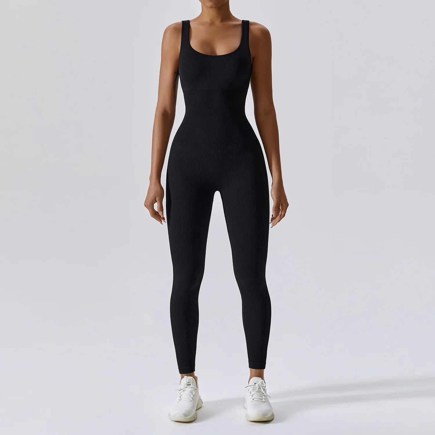 Spring Seamless One-Piece Yoga Suit Dance Belly Tightening Fitness Workout Set Stretch Bodysuit Gym Clothes Push Up Sportswear - FigureVerse