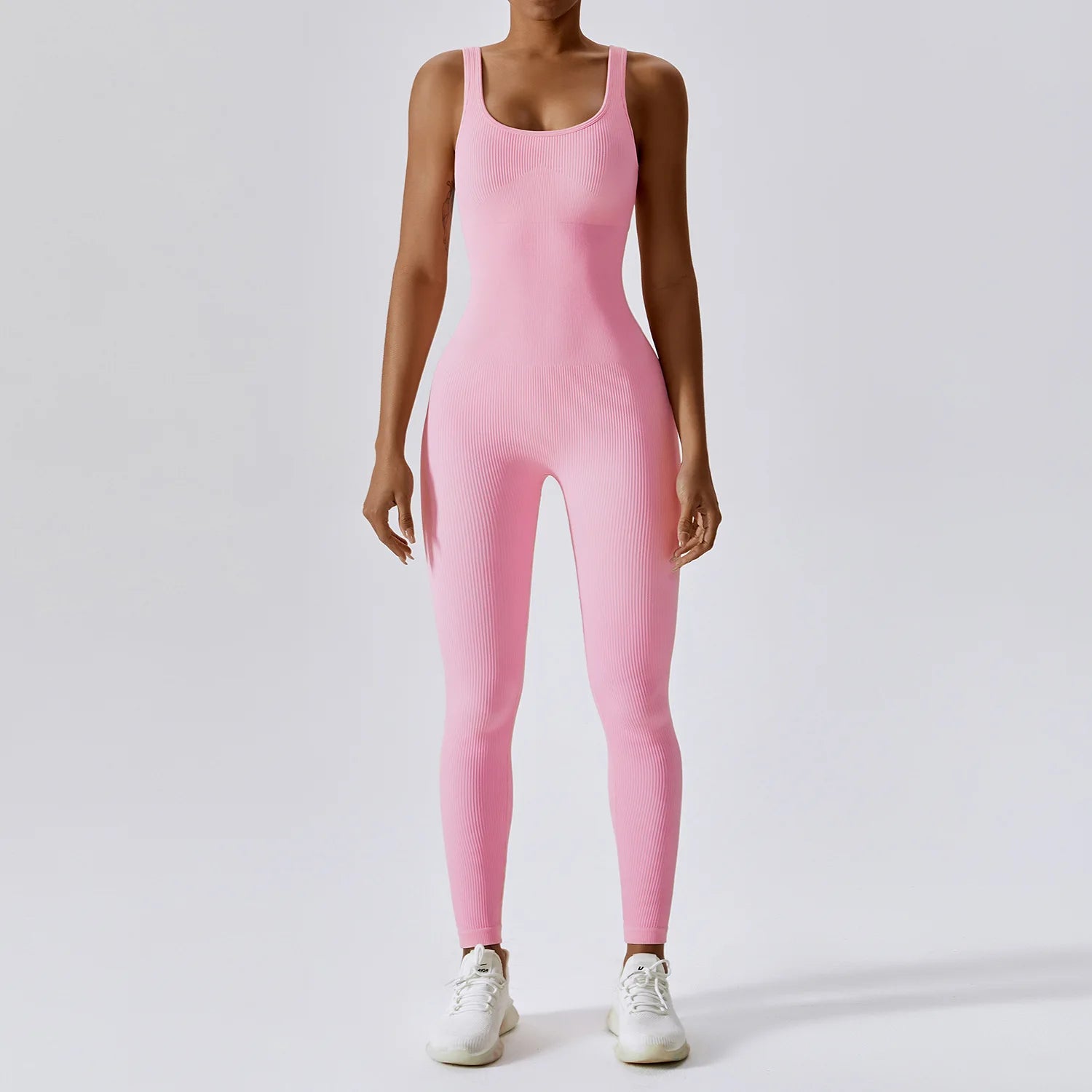 Spring Seamless One-Piece Yoga Suit Dance Belly Tightening Fitness Workout Set Stretch Bodysuit Gym Clothes Push Up Sportswear - FigureVerse