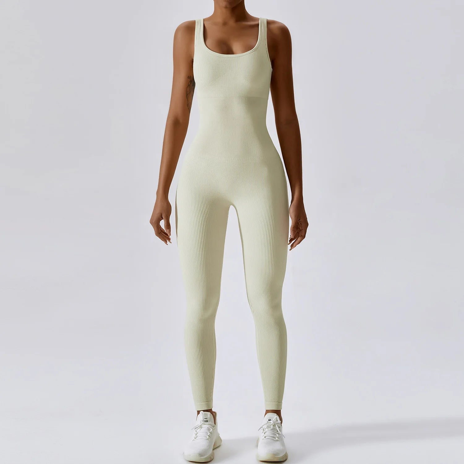 Spring Seamless One-Piece Yoga Suit Dance Belly Tightening Fitness Workout Set Stretch Bodysuit Gym Clothes Push Up Sportswear - FigureVerse