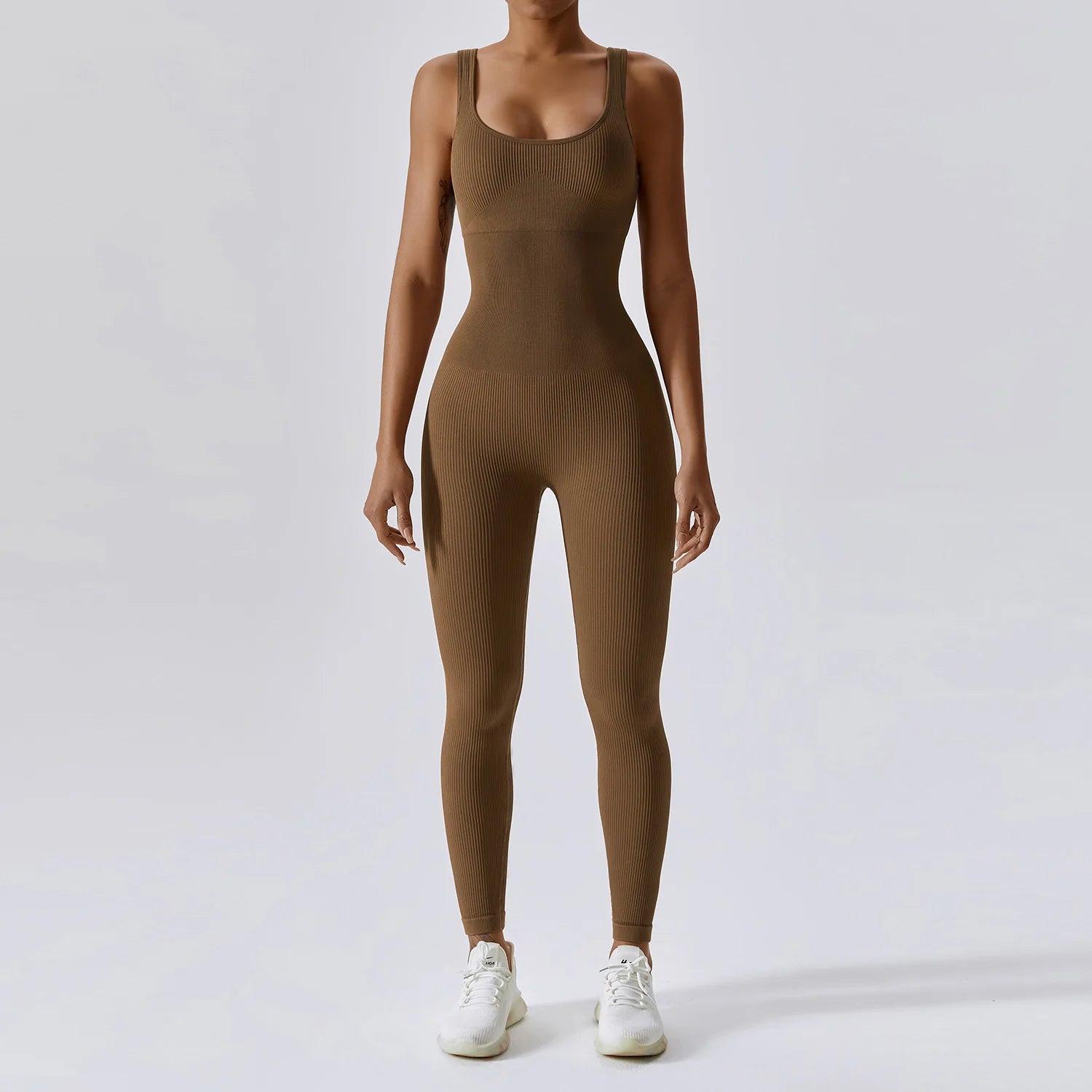 Spring Seamless One-Piece Yoga Suit Dance Belly Tightening Fitness Workout Set Stretch Bodysuit Gym Clothes Push Up Sportswear - FigureVerse