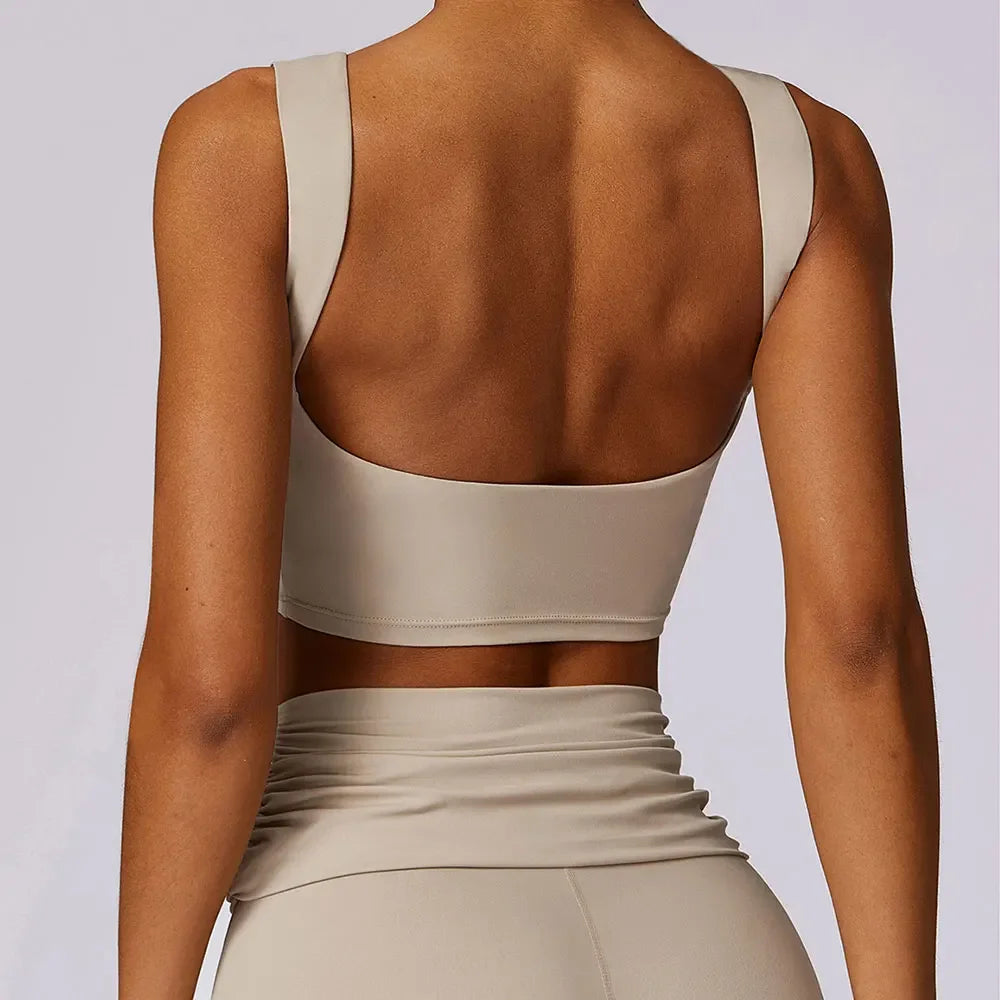 Women Sports Bra Top Push Up Fitness Yoga Bra Workout Sports Underwear Sport Tops For Women Breathable Running Vest Gym Wear - FigureVerse