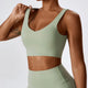 Women Sports Underwear High Support Impact Breathable Fitness Bra Gym Yoga Top Workout Clothes Push Up Corset Padded Activewear - FigureVerse
