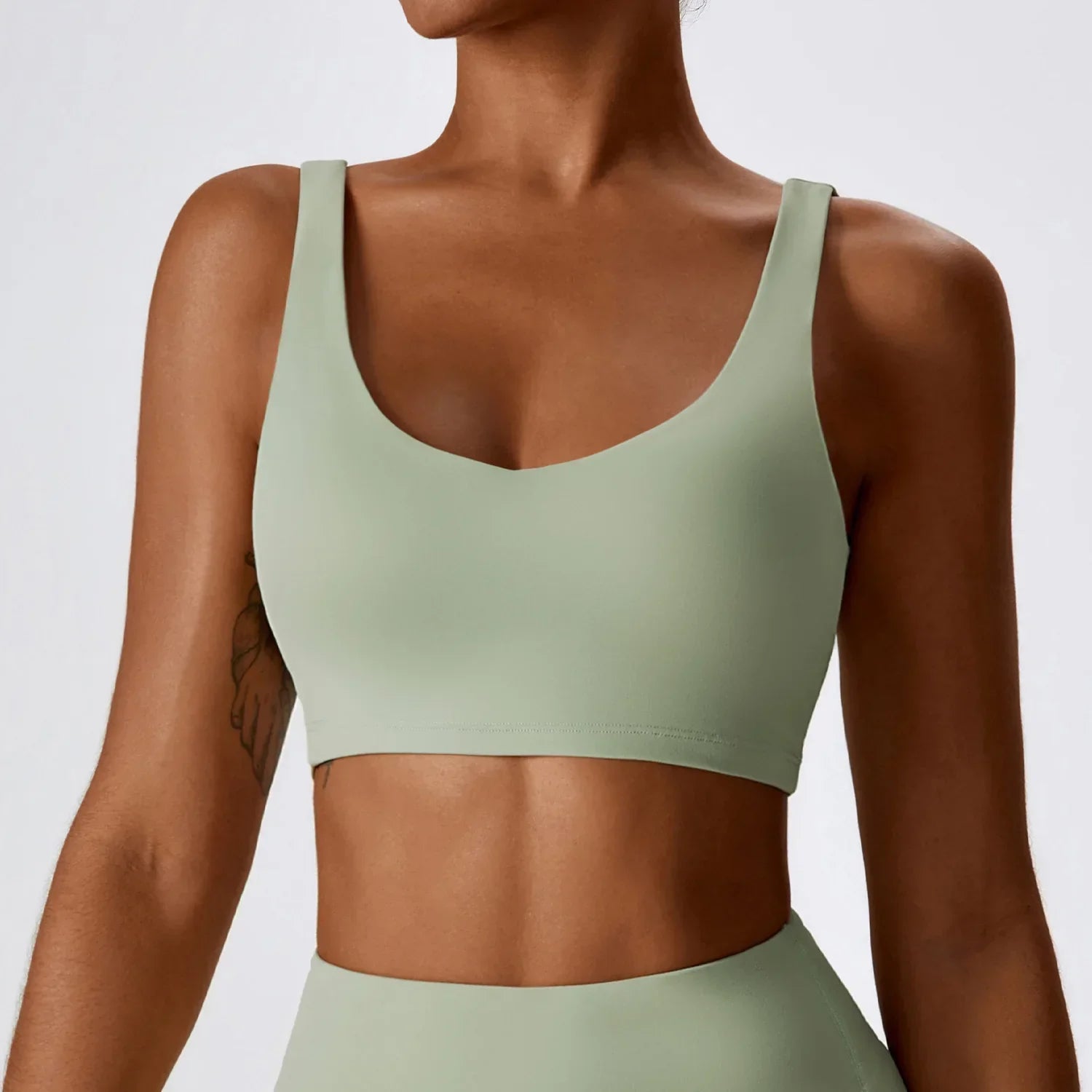 Women Sports Underwear High Support Impact Breathable Fitness Bra Gym Yoga Top Workout Clothes Push Up Corset Padded Activewear - FigureVerse