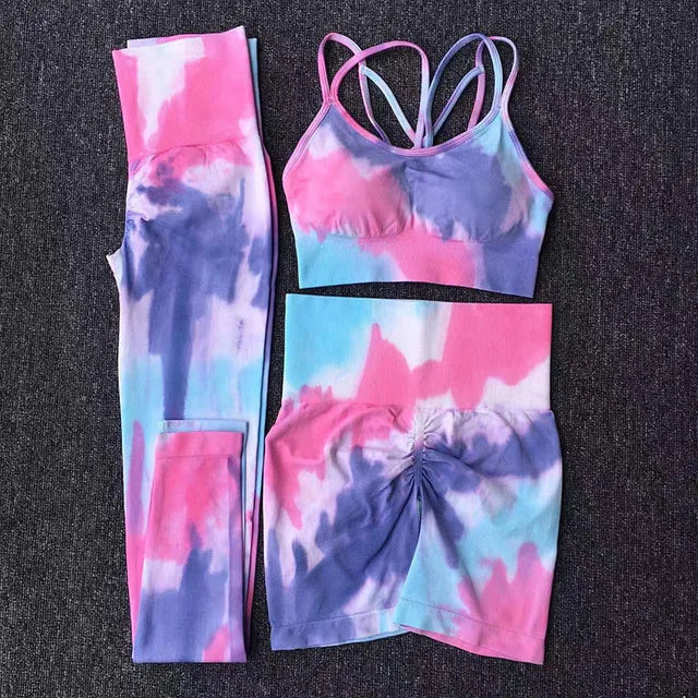 Women's Geometric Yoga Set - Quick Dry, Eco-Friendly Spandex - FigureVerse