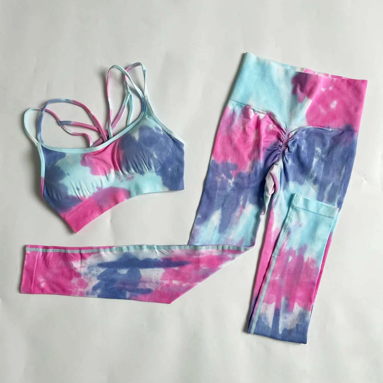 Women's Geometric Yoga Set - Quick Dry, Eco-Friendly Spandex - FigureVerse