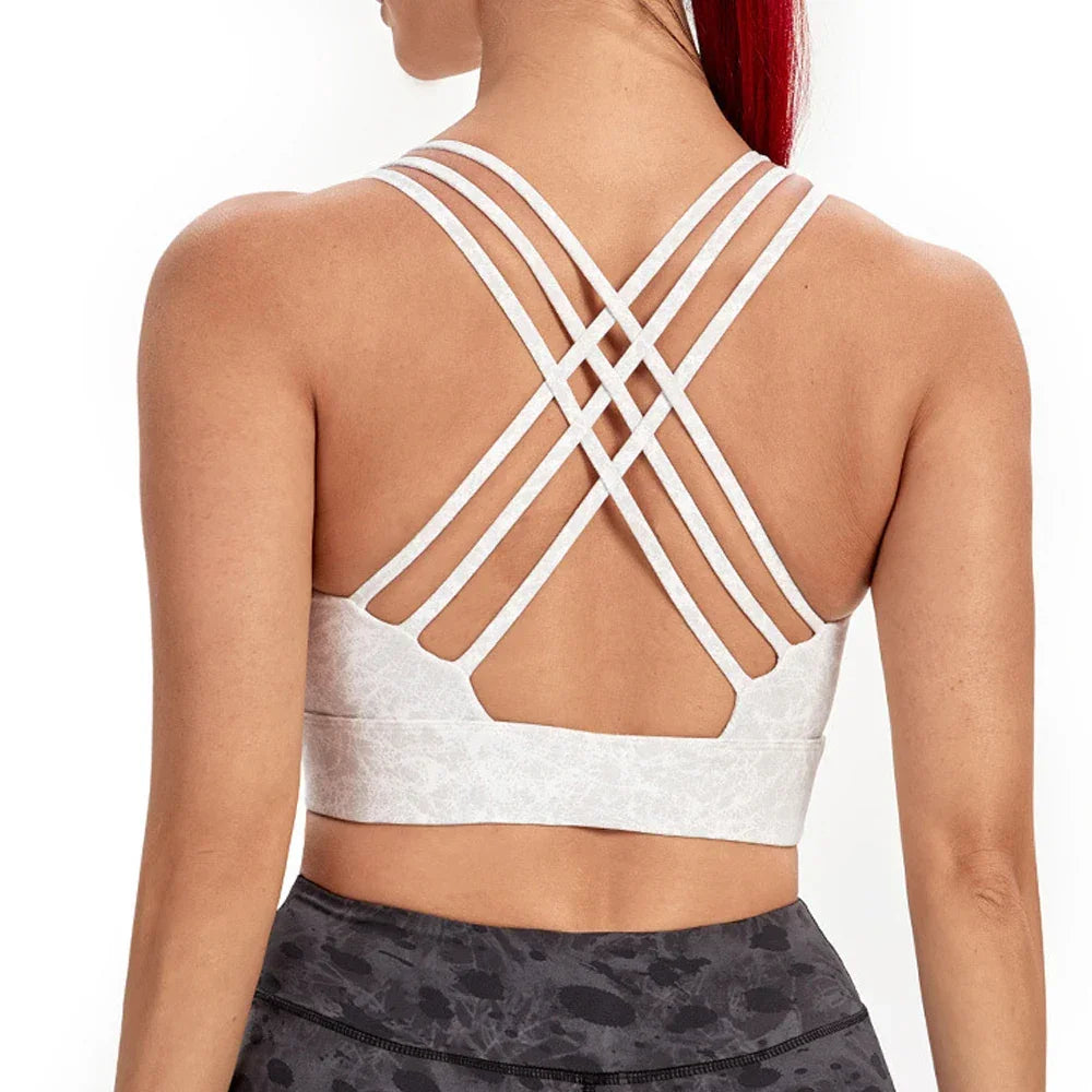 YISHILIYA Women's Breathable Quick-Dry Yoga Bra with Adjustable Straps - FigureVerse