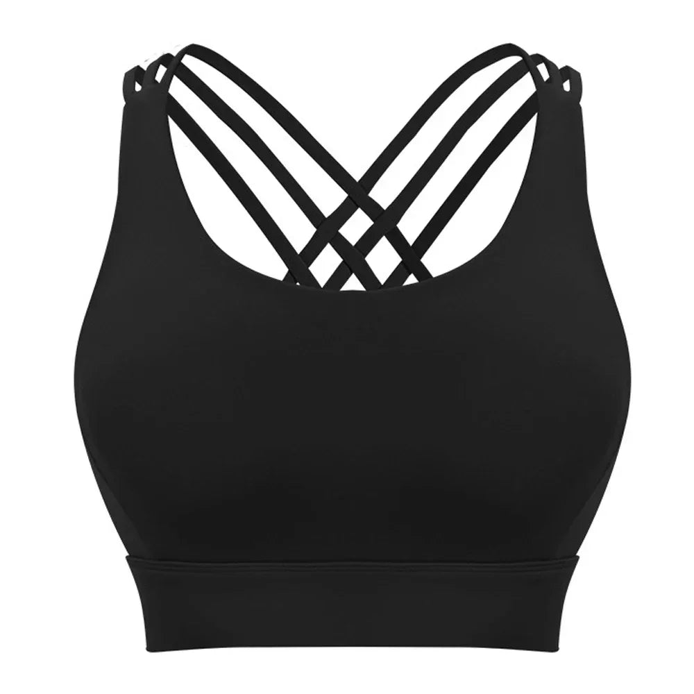 YISHILIYA Women's Breathable Quick-Dry Yoga Bra with Adjustable Straps - FigureVerse