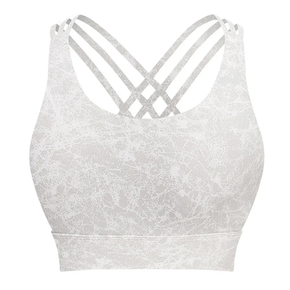 YISHILIYA Women's Breathable Quick-Dry Yoga Bra with Adjustable Straps - FigureVerse