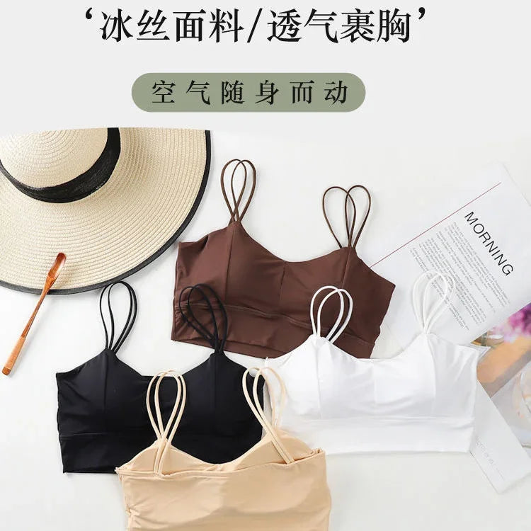 Yunyiwa Quick Dry Yoga Bra - Seamless, U-Shape, Detachable Pads - FigureVerse