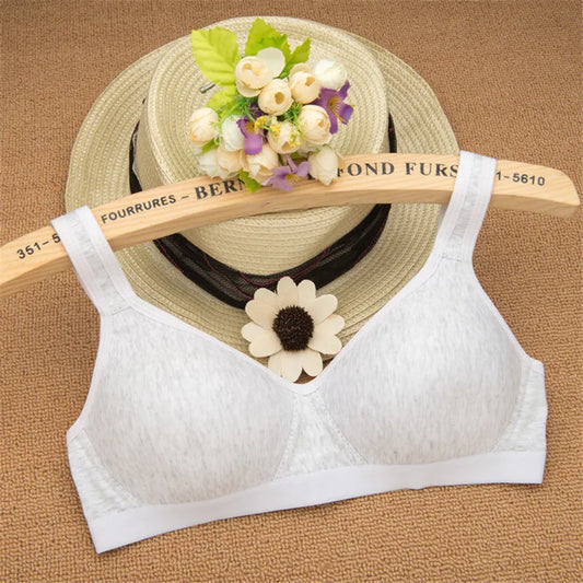 summer girl underwear cotton teenage young teen in bras cotton training bras for girls teenager bra small breast kids lingerie - FigureVerse