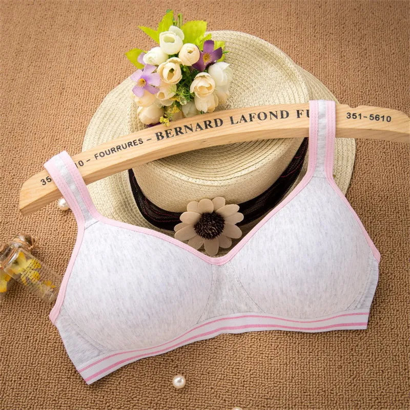 summer girl underwear cotton teenage young teen in bras cotton training bras for girls teenager bra small breast kids lingerie - FigureVerse