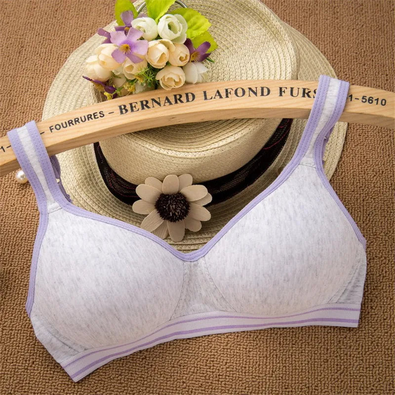 summer girl underwear cotton teenage young teen in bras cotton training bras for girls teenager bra small breast kids lingerie - FigureVerse