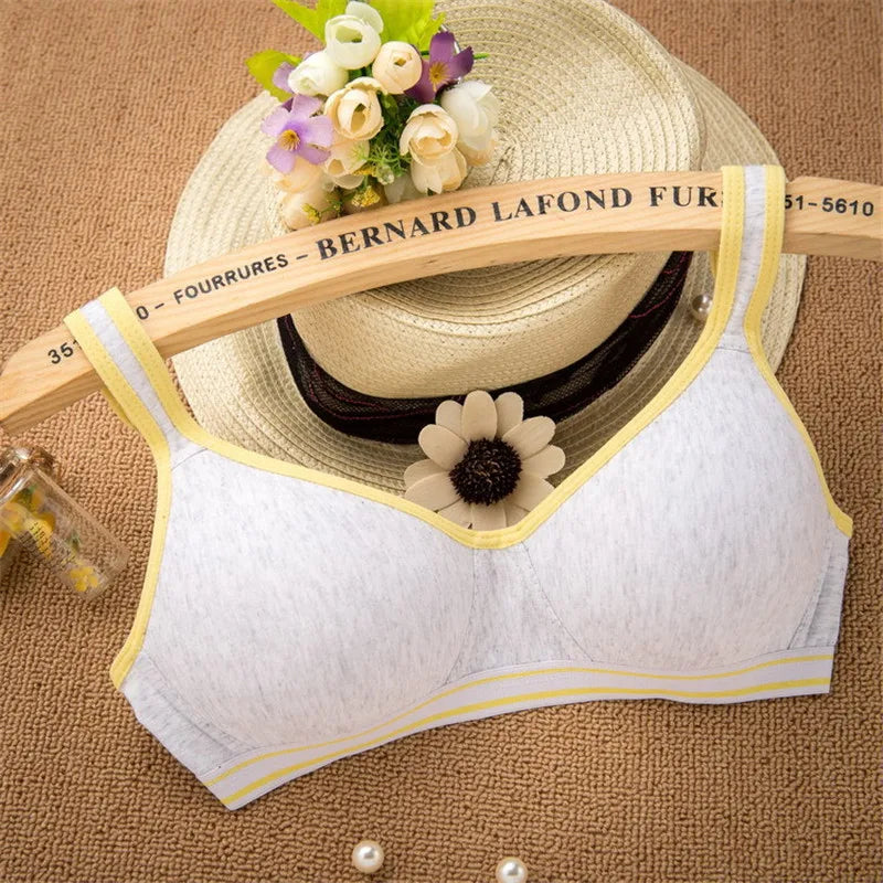 summer girl underwear cotton teenage young teen in bras cotton training bras for girls teenager bra small breast kids lingerie - FigureVerse