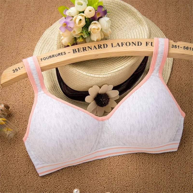summer girl underwear cotton teenage young teen in bras cotton training bras for girls teenager bra small breast kids lingerie - FigureVerse