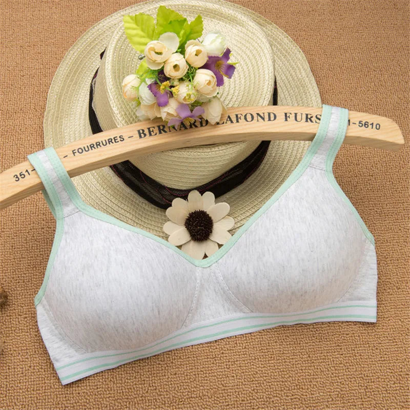 summer girl underwear cotton teenage young teen in bras cotton training bras for girls teenager bra small breast kids lingerie - FigureVerse
